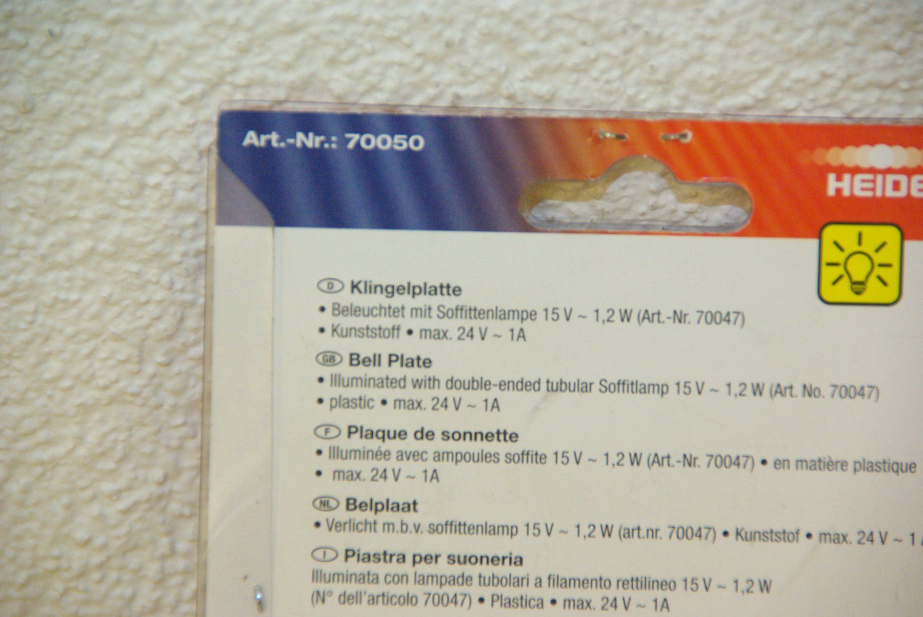 Elektronikbauteile: Klingelplatte aus Kunststoff von Heidemann – Neu und originalverpackt aus Herisau von Cevianer1844 3