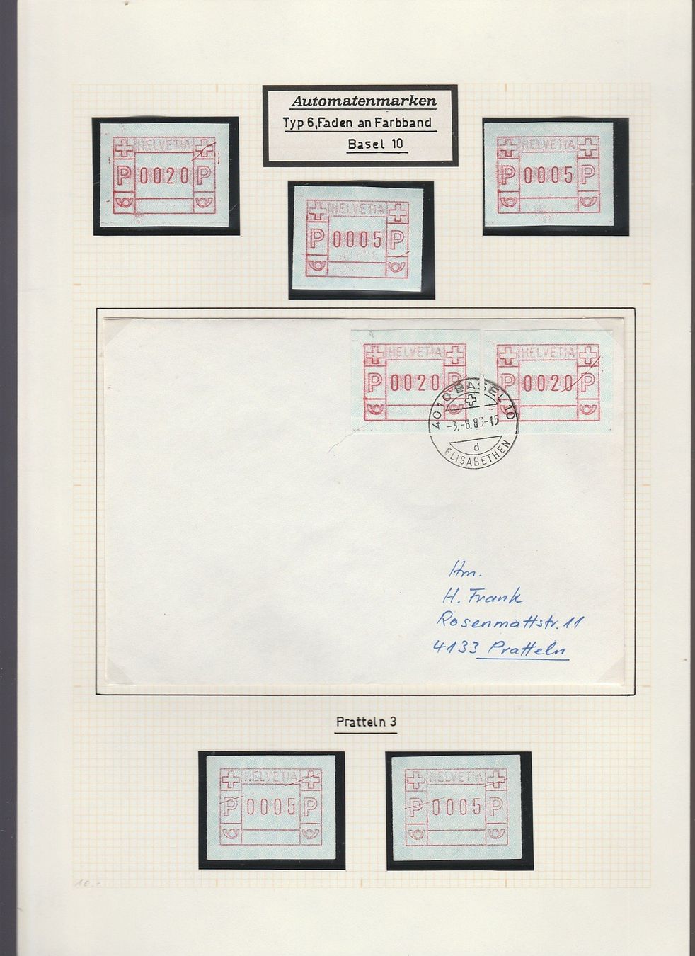 Tous les timbres: 6II Faden am Farbband – D'occasion à Oberglatt ZH par Wiedmi6