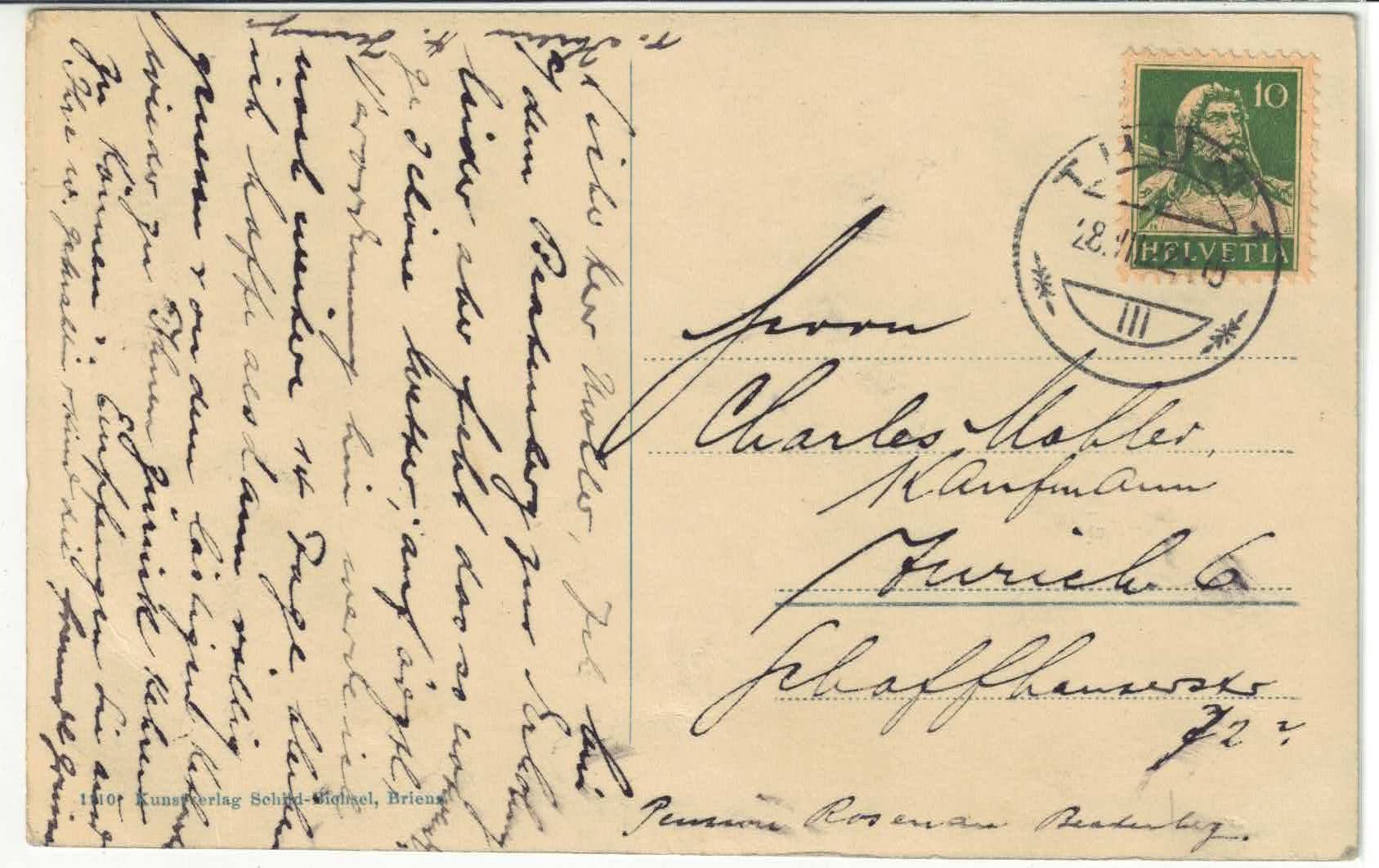 Cartoline postali: Thun Thunersee - Panorama - Relief – Usato da Ettingen venduto da Kartenplanet 1