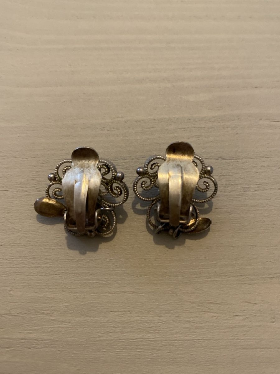 Orecchini pendenti & Orecchini a lobo: Vintage Ohrclips Filigrane – Usato da Birr venduto da Vintage-Liebhaber 4