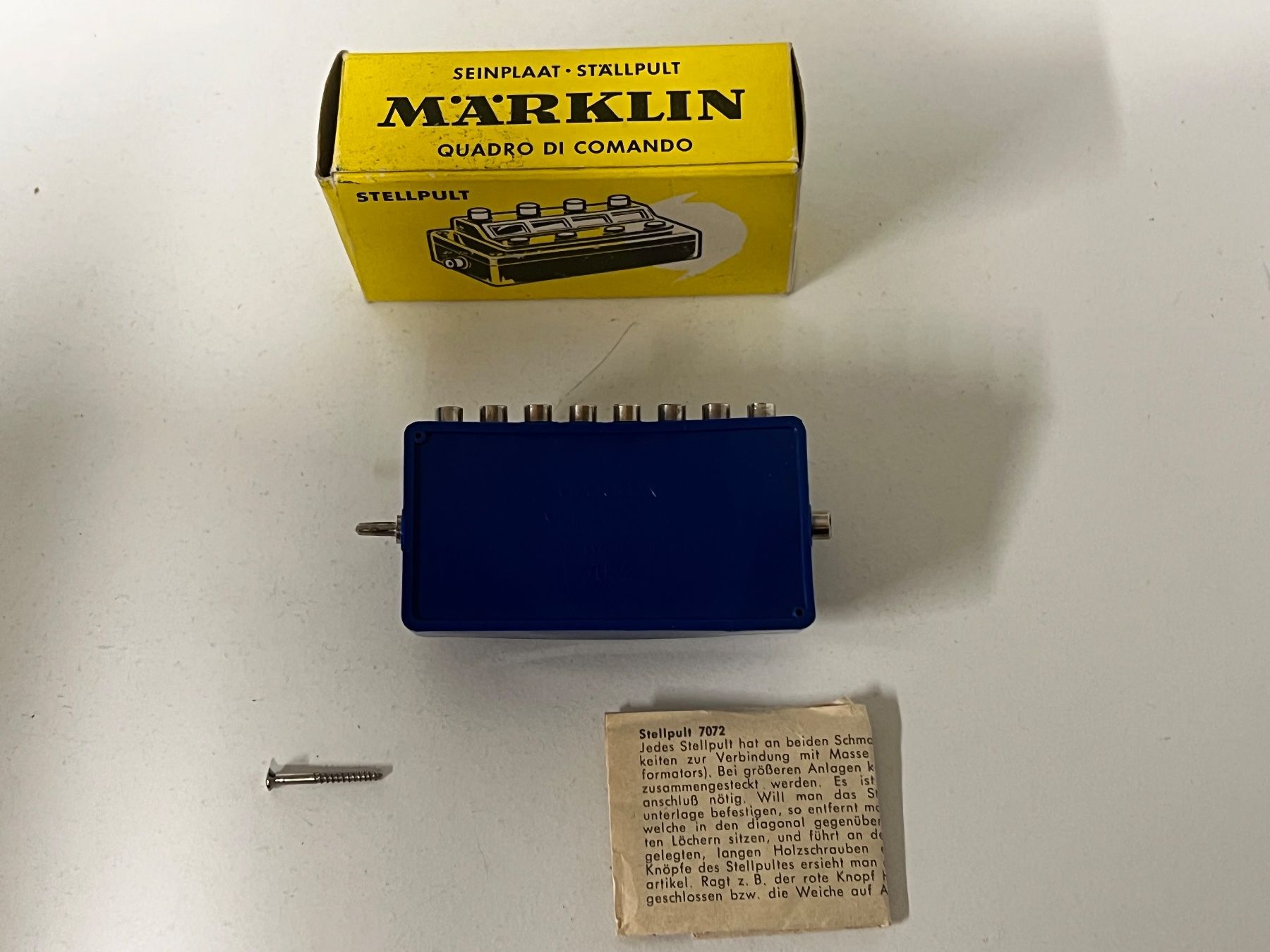 Märklin Modellini di ferrovie: Märklin 7072  H0 Stellpult – Nuovo e nell'imballaggio originale da Geroldswil venduto da TopTrain54 1