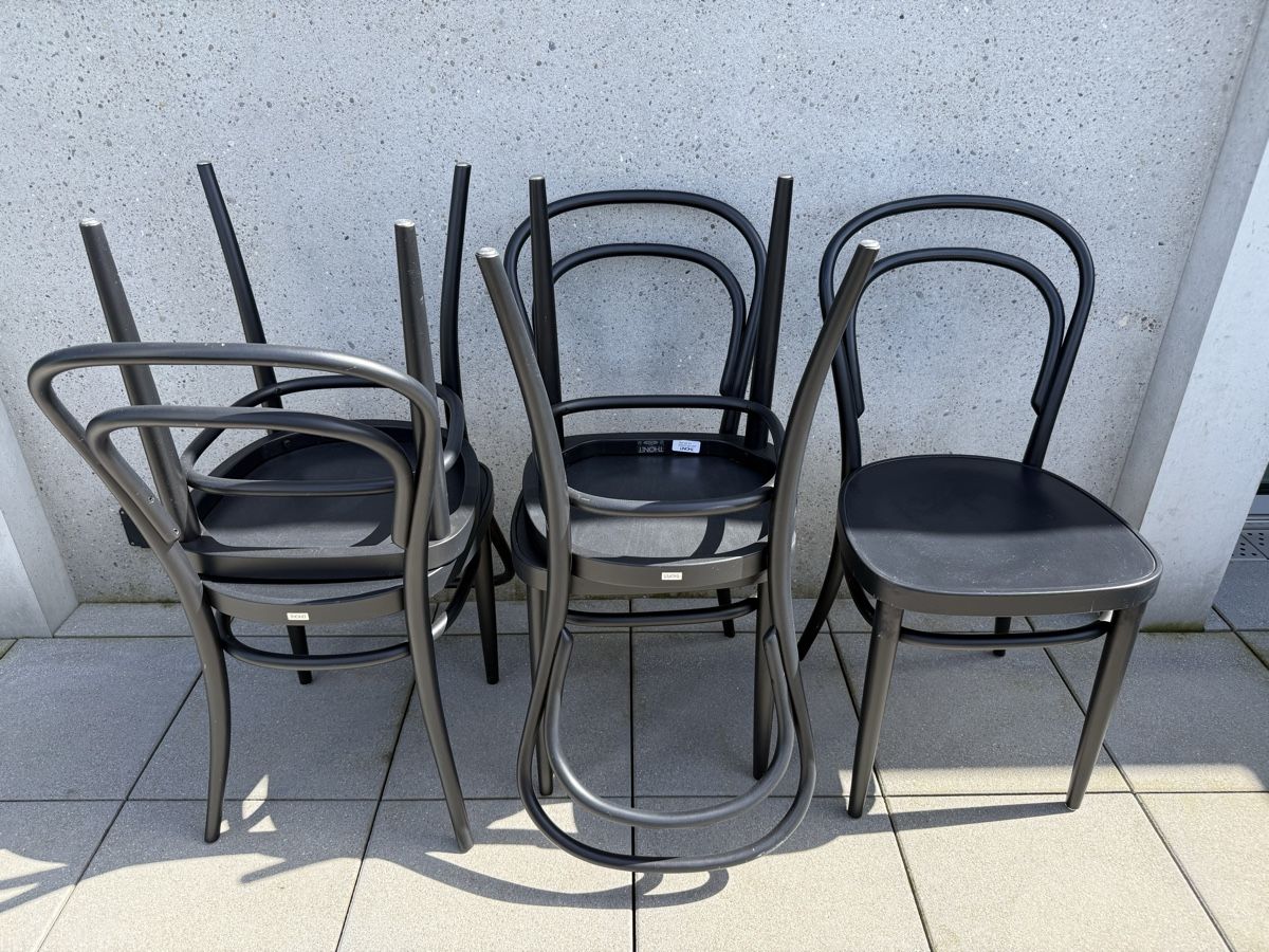 Thonet Sedie: 5x Stuhl Thonet 214M schwarz – Usato da Zürich venduto da aralex1