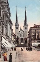 Luzern, Hofkirche, gelaufen 1908