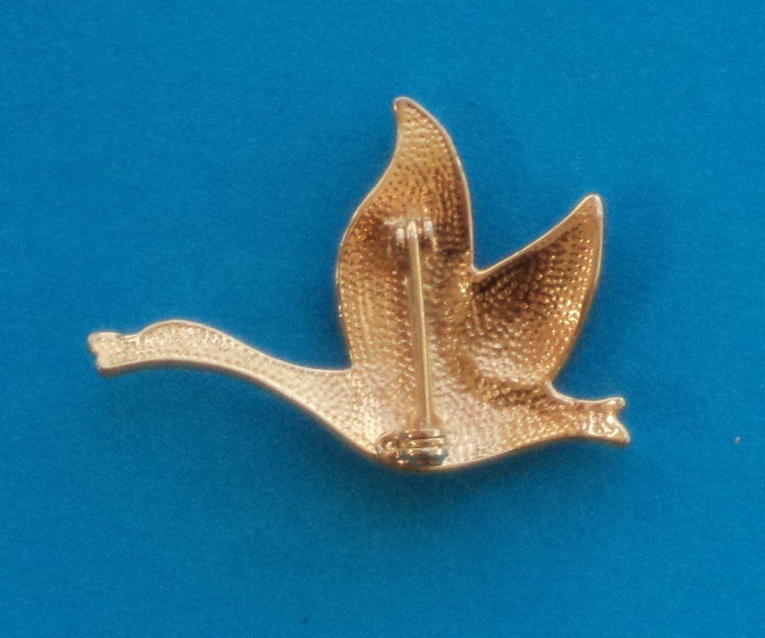 Spille & Fermagli: der rote Kranich : Email-Broche vintage – Usato da Sachseln venduto da bru_pj82 1