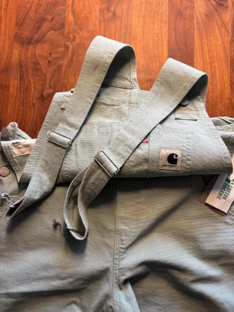 Carhartt Latzhose W Bib Overall Straight grün Grösse S neu