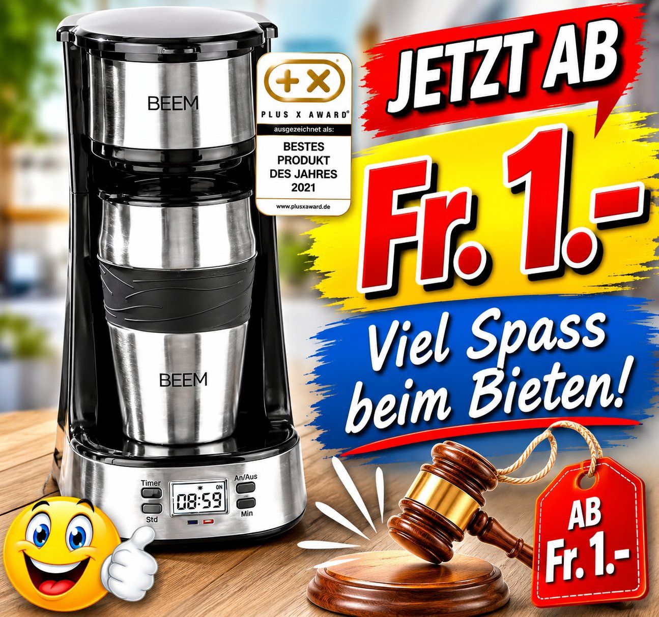 Machines à café & Machines à expresso: Beem Single Filter Kaffeemaschine THERMO 2 GO ab Fr. 1.- – Neuf avec emballage d'origine à Koppigen par Bracher_Mail-House