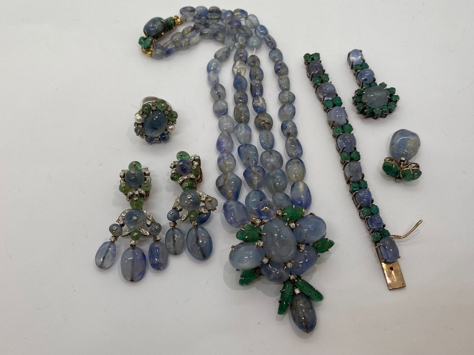 Catenine: SET Saphire, Smaragde & Diamanten /i421 – Difettoso da Bern venduto da JMsoehne1987 6