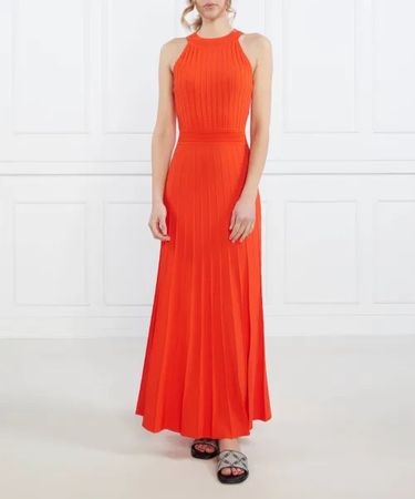 Michael Kors Kleid Orangerot, ärmellos, Grösse S