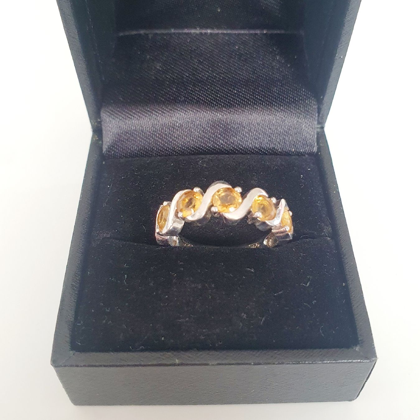 Anelli: Silberring 925 mit Citrin Steinen  Ring Grösse 17,1 mm – Usato da Kreuzlingen venduto da Wunderkiste123 3