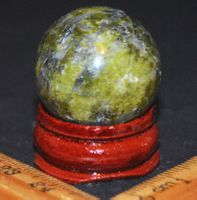Deko - Heilstein – A-1215 Unakit Kugel 25mm mit Sockel