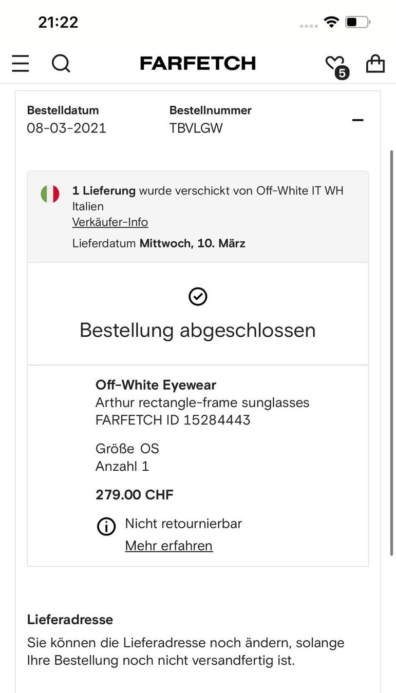 Off-White Occhiali & Lenti: Sonnenbrille Off-White – Usato da Langnau am Albis venduto da lop_q92b 4