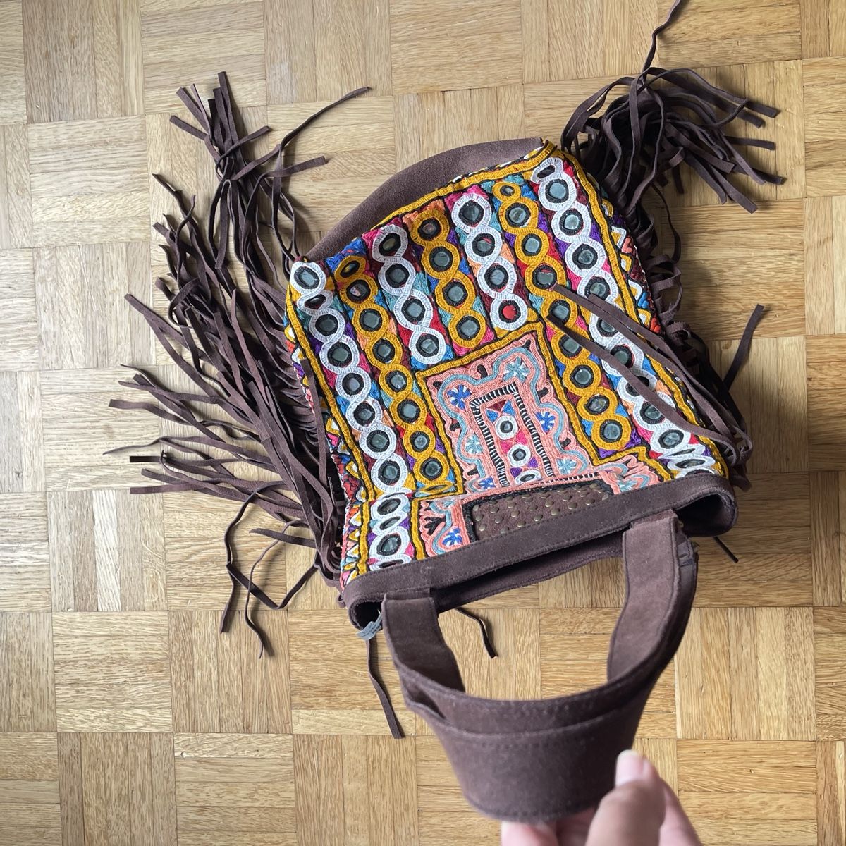 Borse: Boho-Wildledertasche mit Fransen handgefertigt – Nuovo (secondo la descrizione) da Bern venduto da dek_7bjd 3
