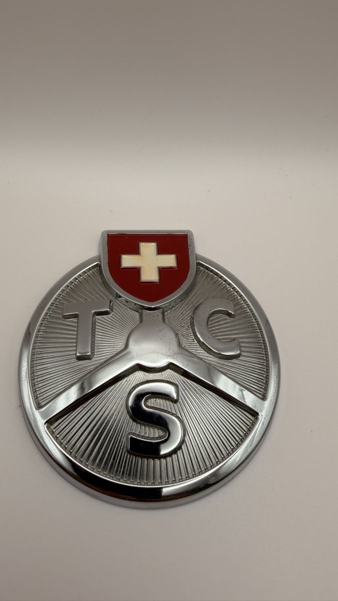 TCS Insegne: Emblem TSC mit Schweizer Kreuz Chrom – Usato da Rotkreuz venduto da perlengott 2