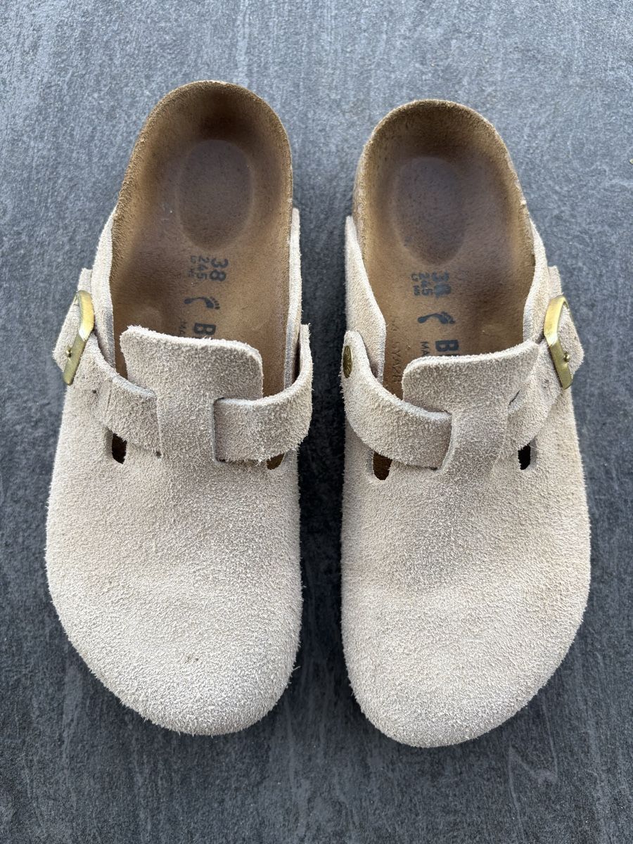 Birkenstock Damenschuhe: Birkenstock Boston 38 beige daim – Neu (gemäss Beschreibung) aus Jongny von Rivierach 2