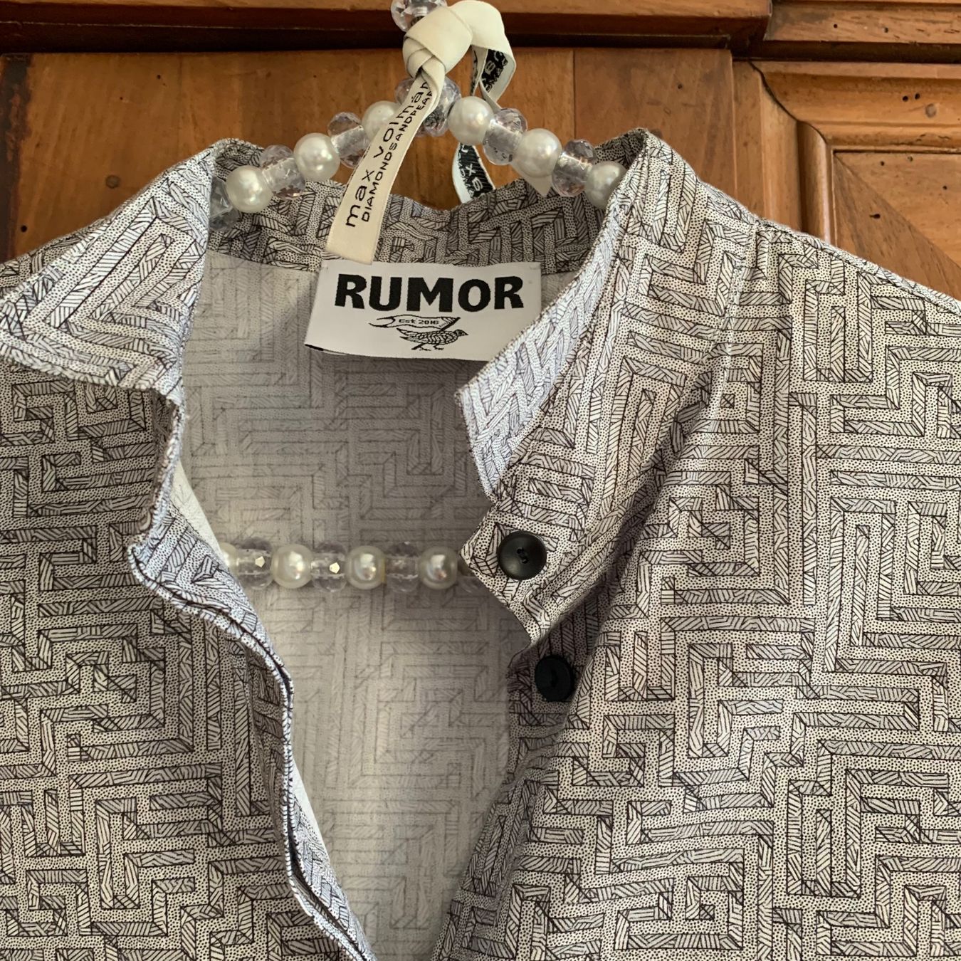 Camicie: RUMOR Labyrinth Hemd 100% Baumwolle Gr S Hemd – Usato da Interlaken venduto da Bona55 9