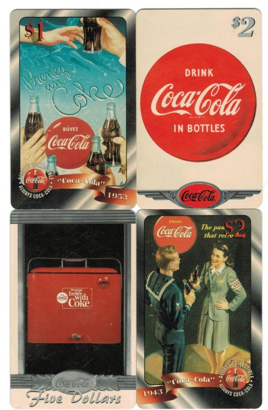 Telefon- & Taxkarten: 4 Telefonkarten USA Coca Cola – Gebraucht aus Zürich von Tolima194