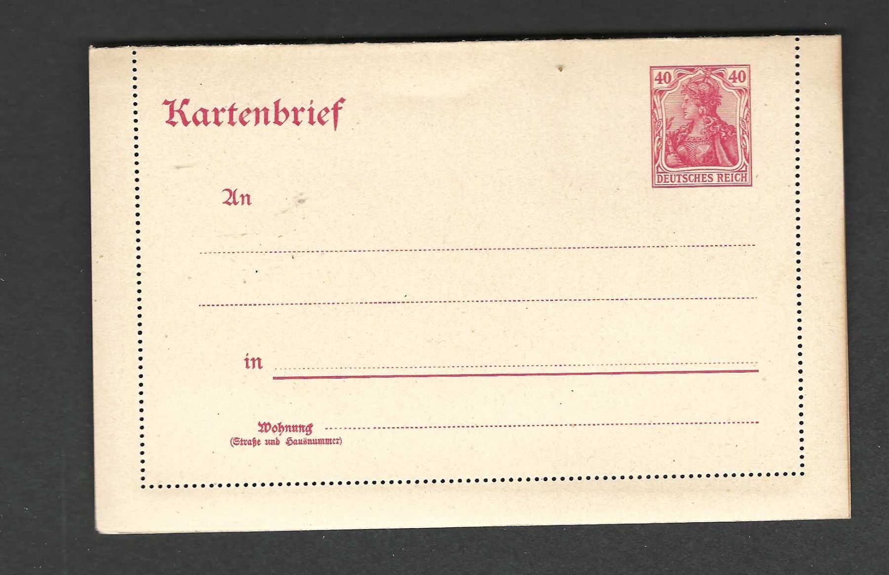 Tutti i francobolli: Deutsches Reich 1 Postkarte – Nuovo (secondo la descrizione) da Koblenz venduto da Markenhimmel