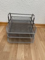 Briefablage aus Metall silber 3 Fächer guter Zustand