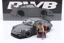 Porsche 911 (964) RWB 2024 nardograu mit Figur 1:18 Solido