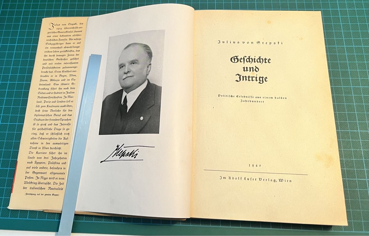 Bücher: Geschichte und Intrige. Buch aus 1940. – Gebraucht aus Sevelen von Ritiplampi 1