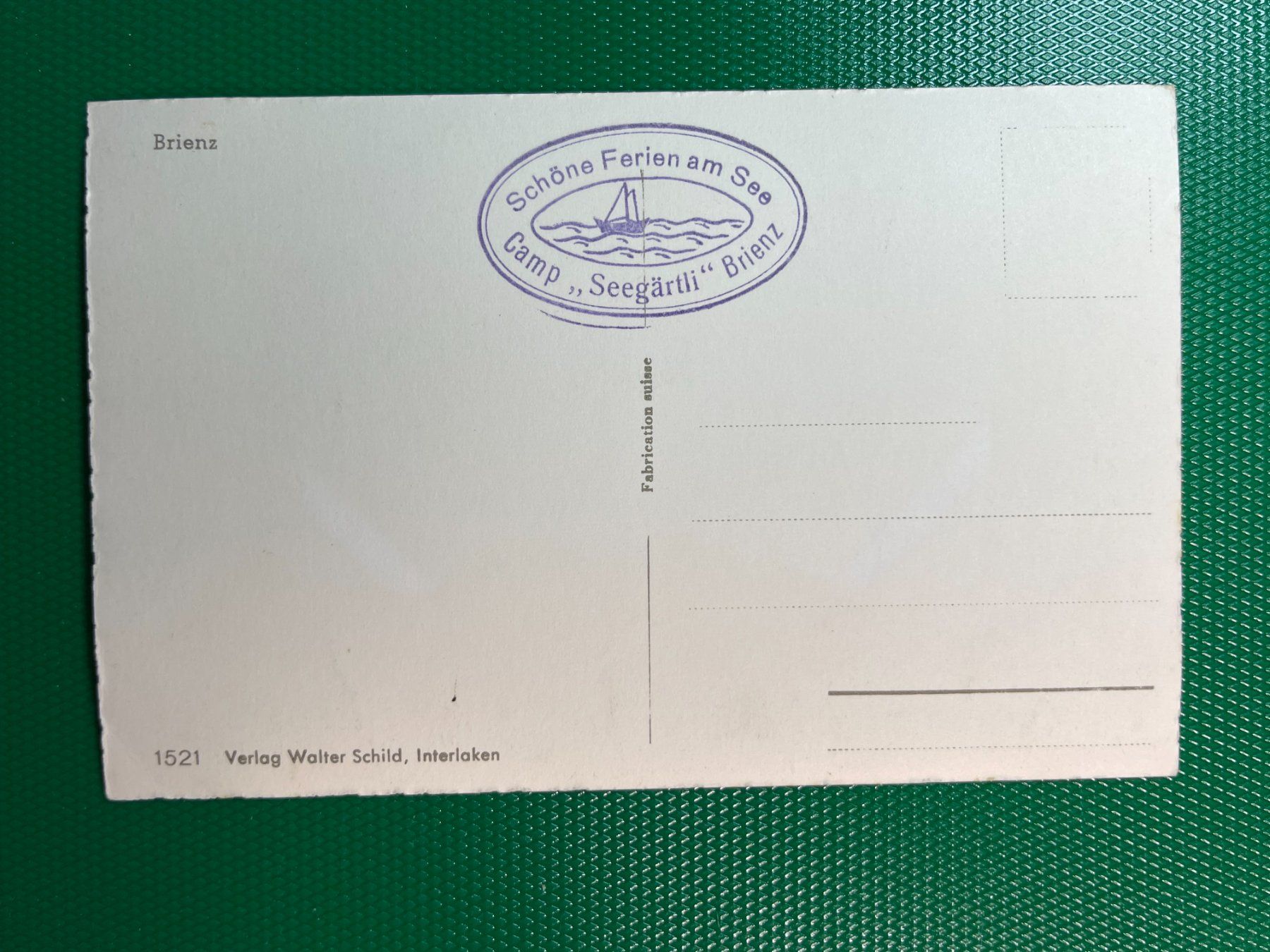 Cartes postales: Brienz - Stempel Camping "Seegärtl" – D'occasion à Steg VS par _vinci_ 1