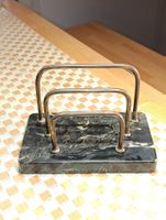 Vintage Schöne Briefhalter aus Marmor mit Metallbügeln