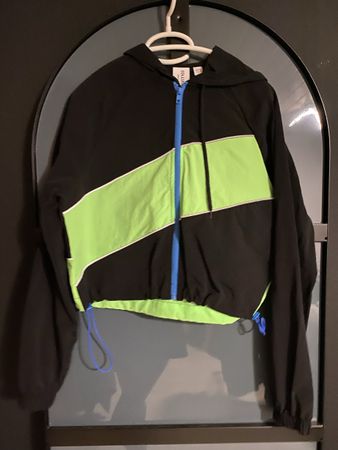 Damen Windbreaker schwarz-grün Grösse 34