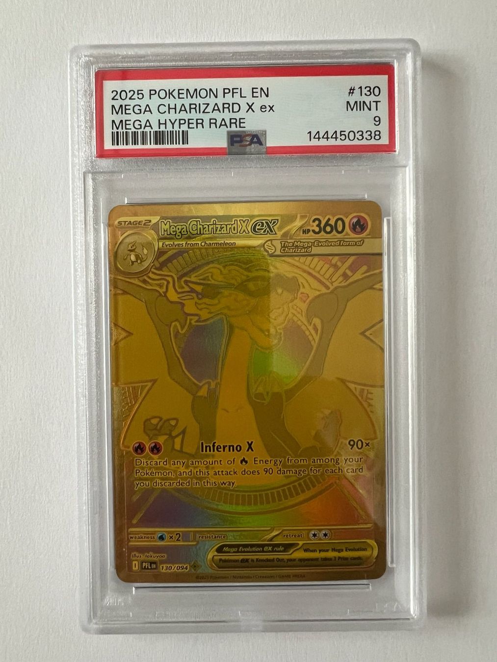 Pokémon Carte collezionabili: Mega Charizard X EX 130 / 094 Gold Phantasmal Flames - PSA 9 – Usato da Bülach venduto da AceHigh
