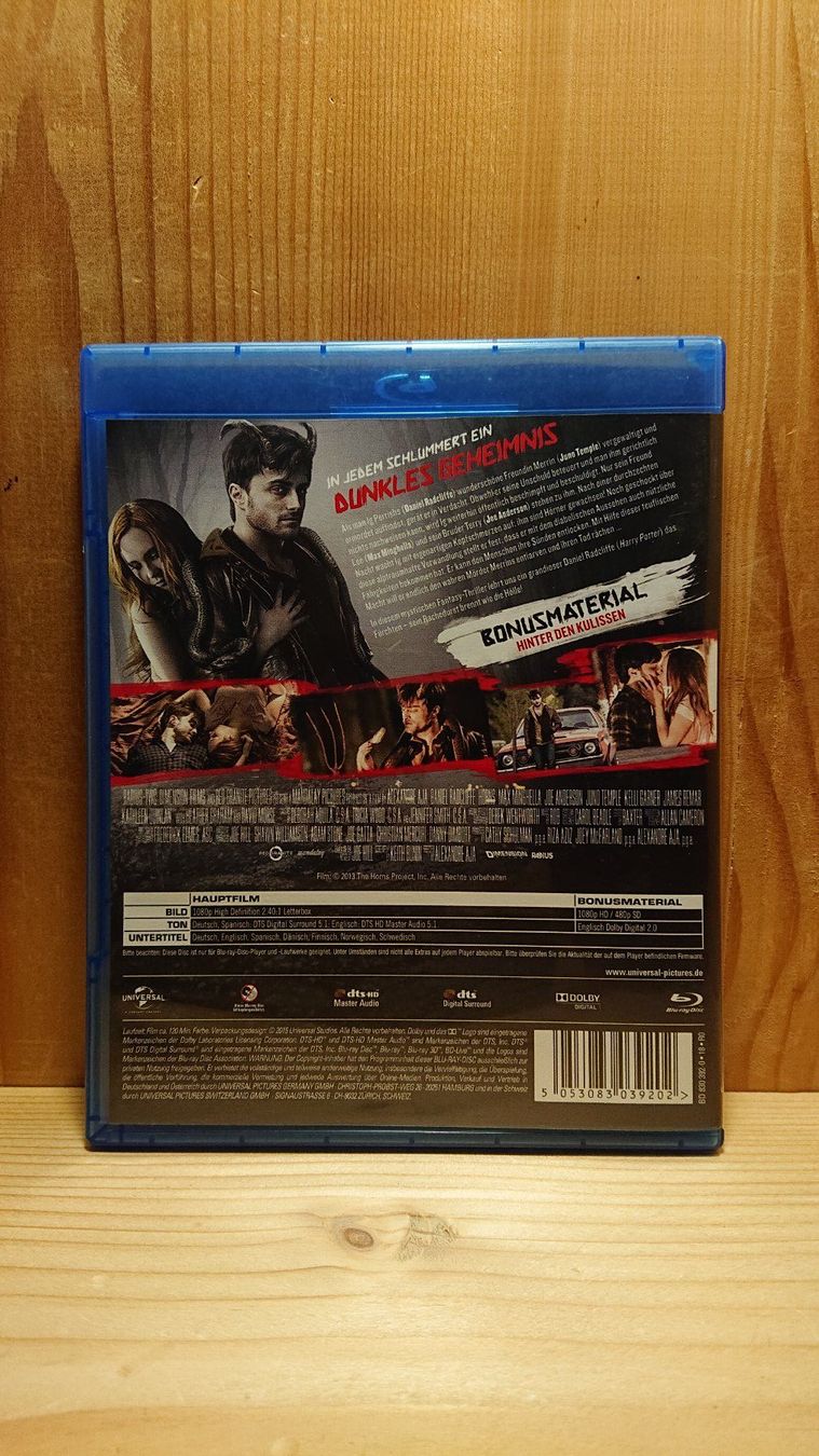 Alle DVDs: HORNS Blu-Ray mit Daniel Radcliffe – Gebraucht aus Wilderswil von Exebub 1
