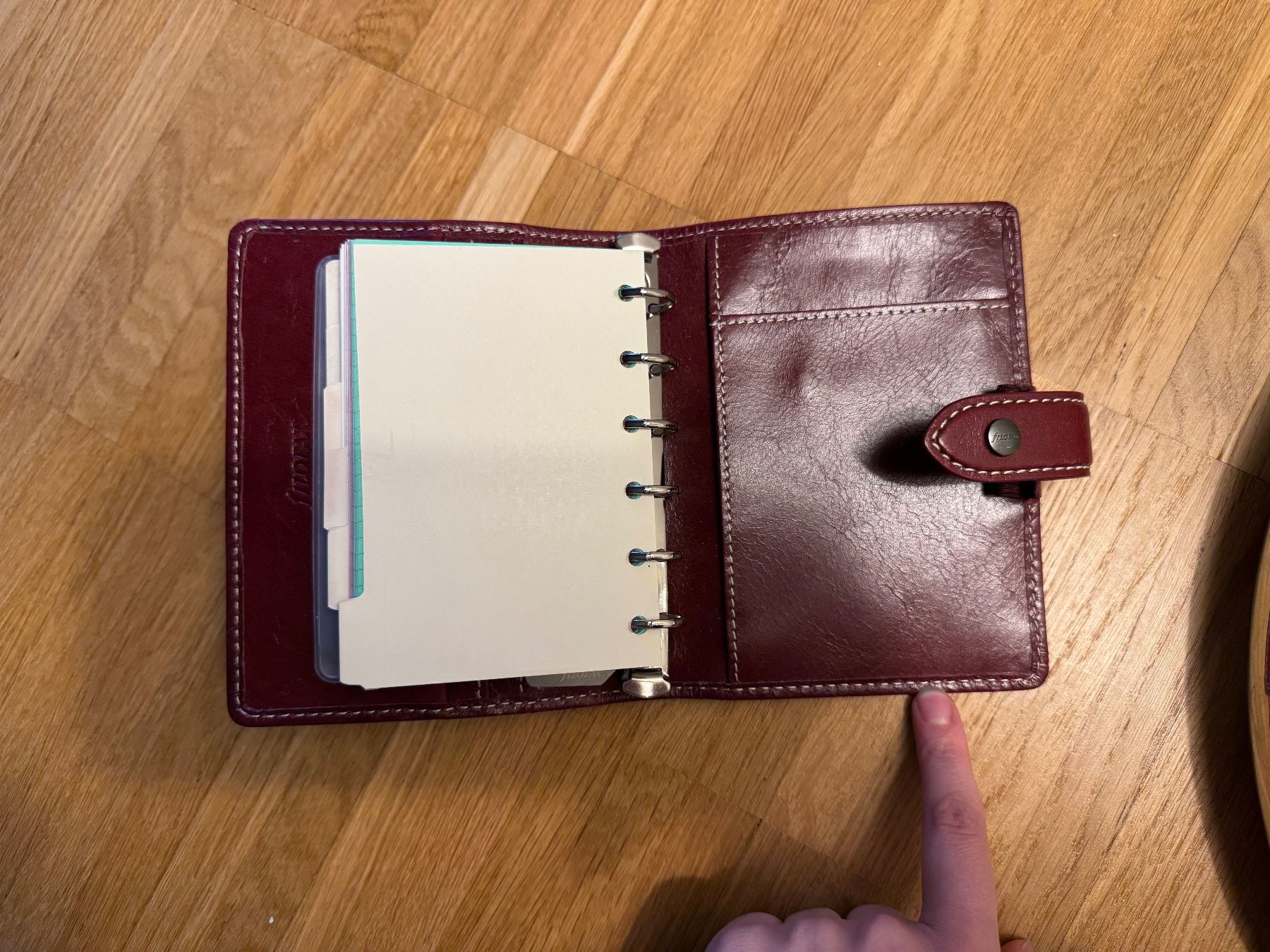 Filofax Blocchi: Filofax Malden Pocket Leather Planner - Maroon – Usato da Fribourg venduto da mariedw 4