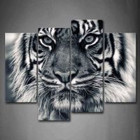 Wall Art Tiger Bilder Leinwand 4 Teilig Wandbilder