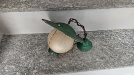 Lampadario in metallo verde stile industriale (revisionato)