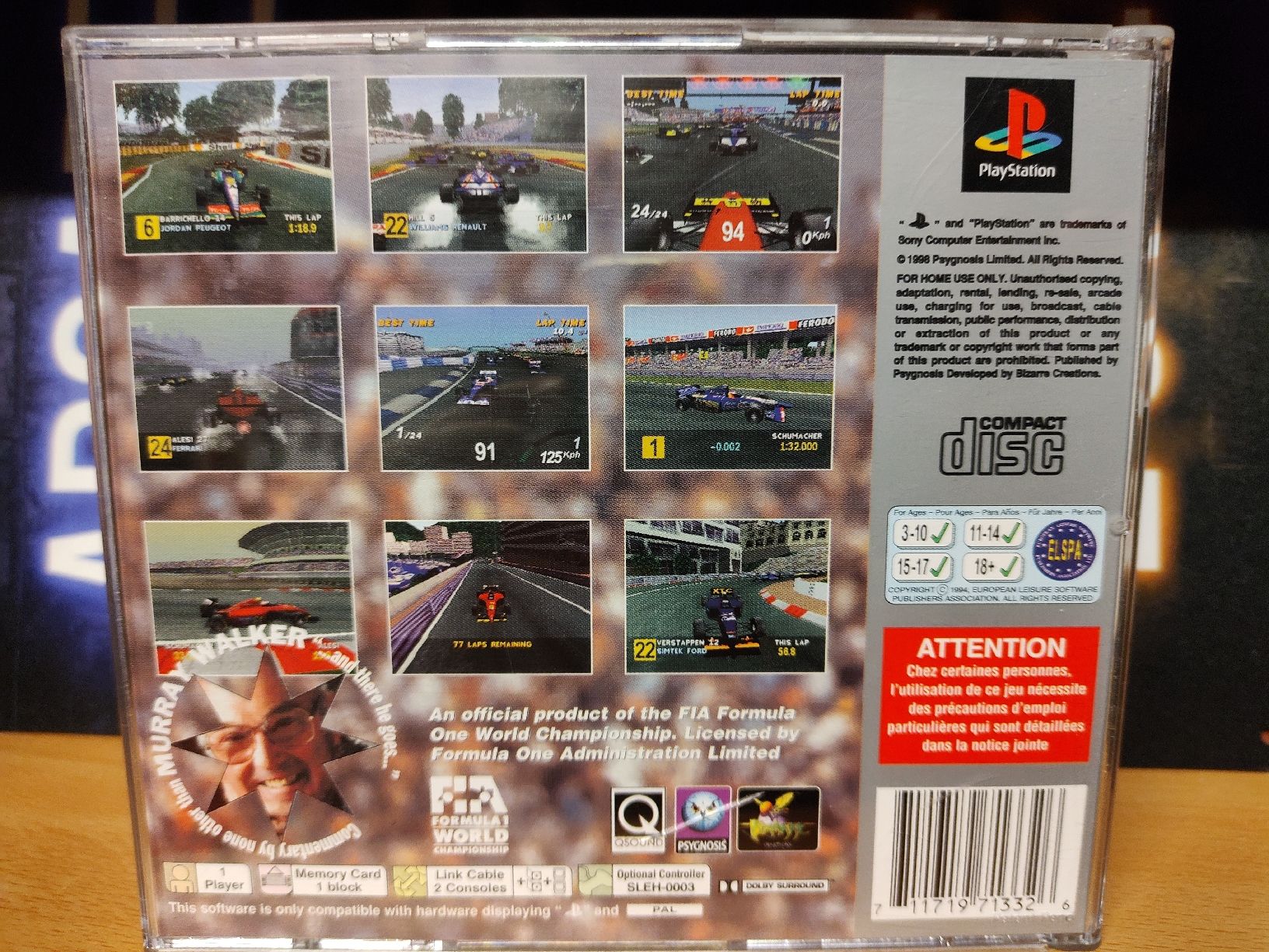 Sony Giochi: Formula 1 Platinum - Jeu Playstation 1 -  – Usato da Fribourg venduto da PastGame 1