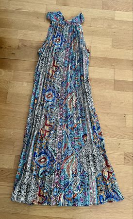 Sommerliches Maxikleid mit Paisley-Muster Gr. S/M