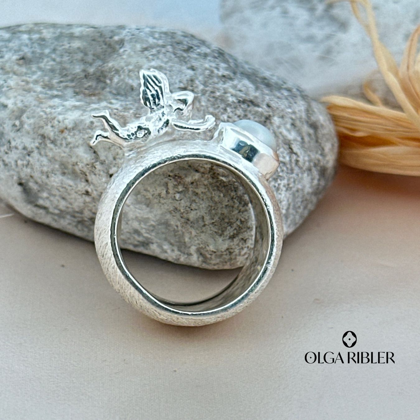 Olga Ribler Anelli: Engel Statement Ring mit Süsswasserperle – Gr 59 – Nuovo (secondo la descrizione) da Luzern venduto da Schmuckoutlet 6