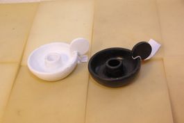 2x Stylische Kerzenhalterungen, sw / ws