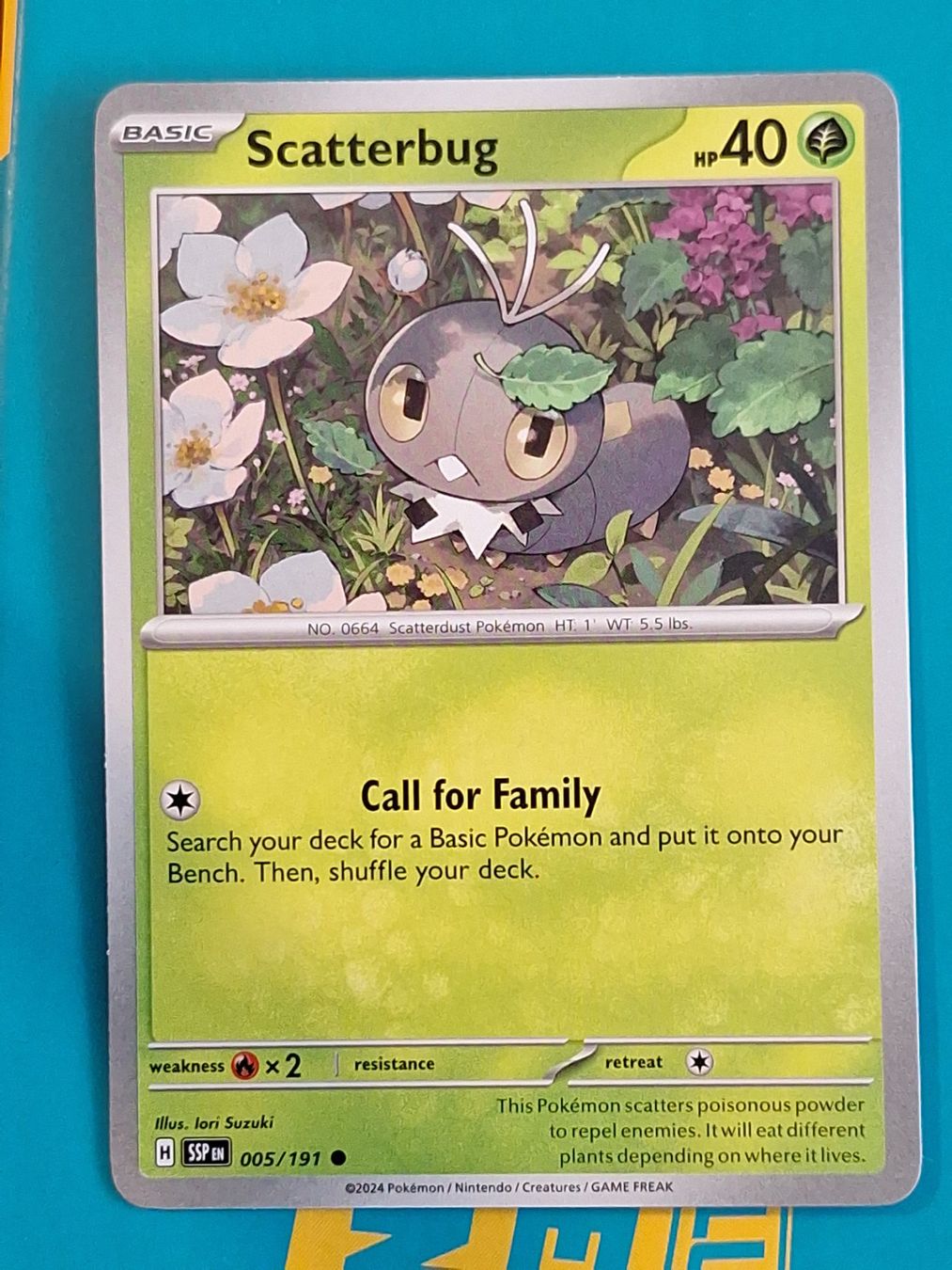 Pokémon Carte collezionabili: Scatterbug - Pokemon Surging Sparks – Usato da Altstätten SG venduto da GGsGameshop