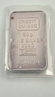 50g Silberbarren Credit Suisse 999 – eingeschweisst Nummer