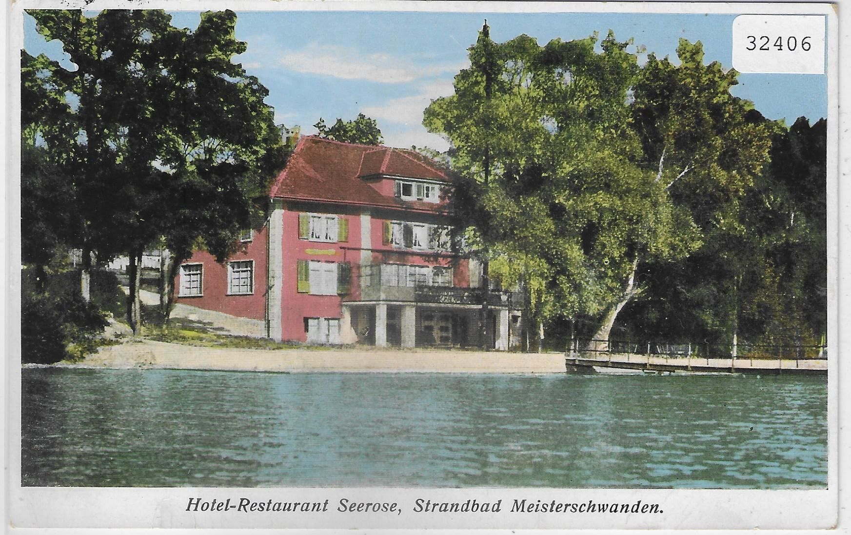 Cartoline postali: Hotel-Restaurant Seerose - Strandbad – Usato da Ettingen venduto da Kartenplanet