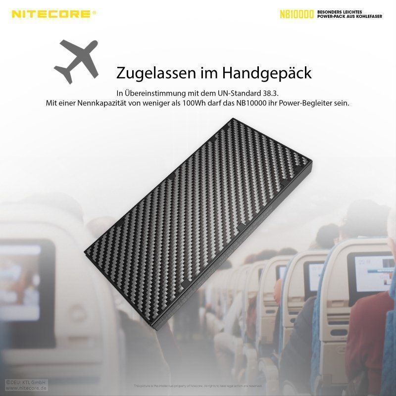NiteCore Caricabatterie: superleichte Powerbank NITECORE NB10000 – Nuovo e nell'imballaggio originale da Grüningen venduto da Prolumin 8