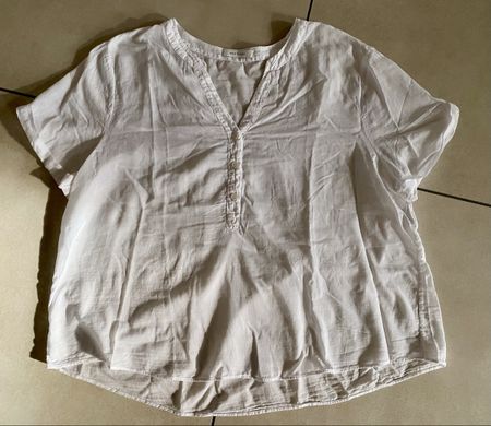 BLUSE KURZARM SOMMER BAUMWOLLE UND LEICHT