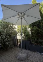 Sonnenschirm SUN Glatz 3x3m, verstellbar, weiss inkl. Sockel