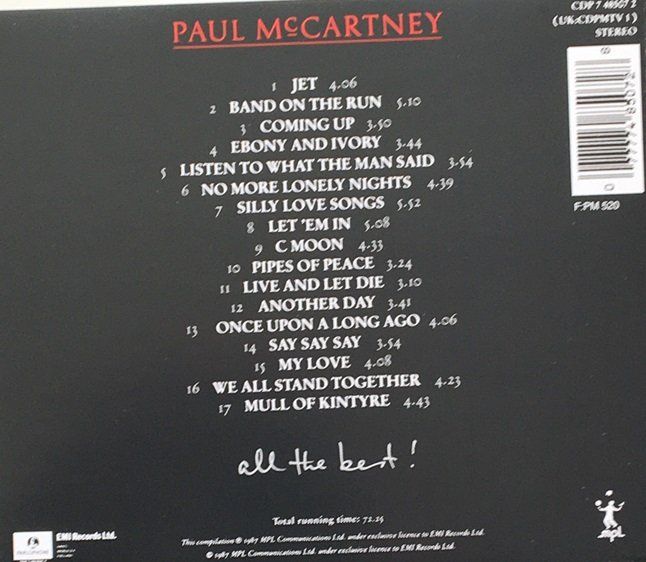 CD: Paul McCartney - All the best ! – Usato da Grüningen venduto da azulverde 1
