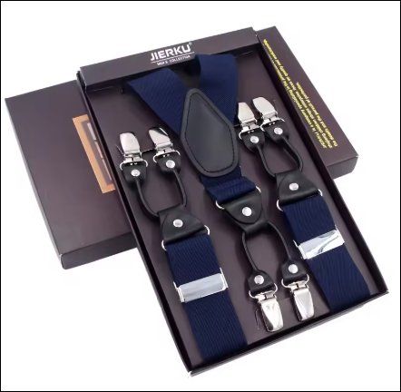 Altro in  Abbigliamento & Accessori: Hosenträger blau, Y-Form mit 6 Clips – Nuovo e nell'imballaggio originale da Burgdorf venduto da XJ6