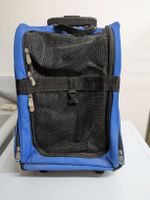 Haustiertrolley mit Rucksackfunktion schwarz blau