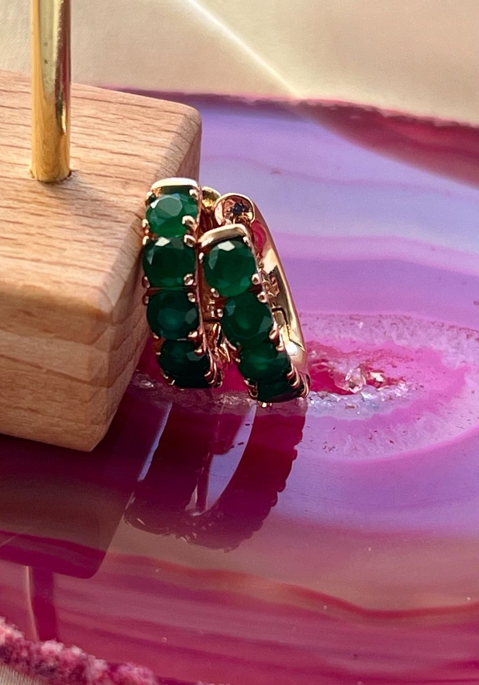 Orecchini pendenti & Orecchini a lobo: Boucles pendantes plaqué or rose - stamp "585" – Nuovo e nell'imballaggio originale da Thônex venduto da Swiss-Jewels 7