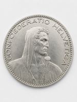 Schweiz 5 Franken 1922 B – Silber – Fünfliber – Konföderatio
