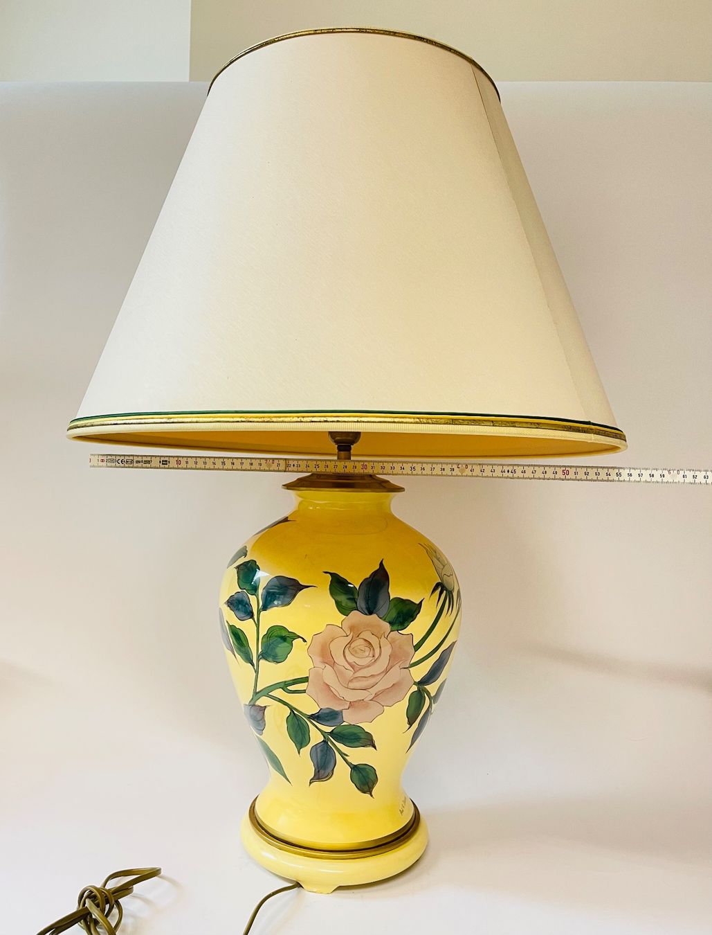 Lampen: Vintage Tischlampe "Art & Décor" mit Rosenmuster – Gebraucht aus Olten von ELHANDEL 6