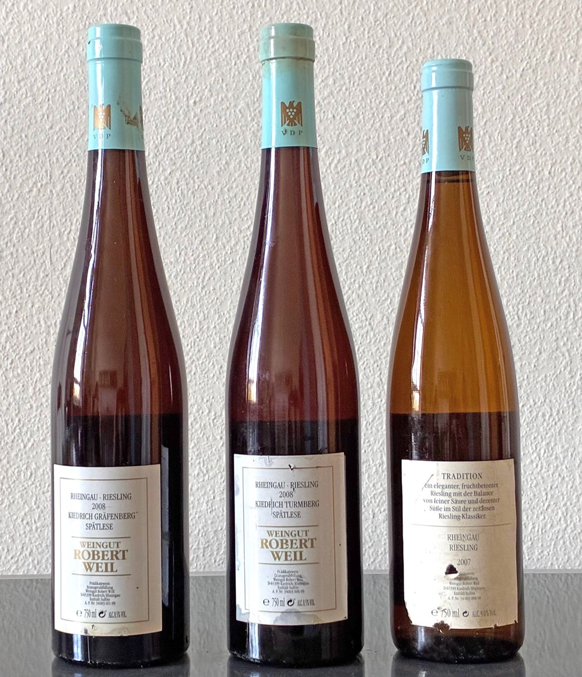 Vino: 3 Flaschen Riesling Robert Weil 2007/2008 – Usato da Zürich venduto da Acul20 1