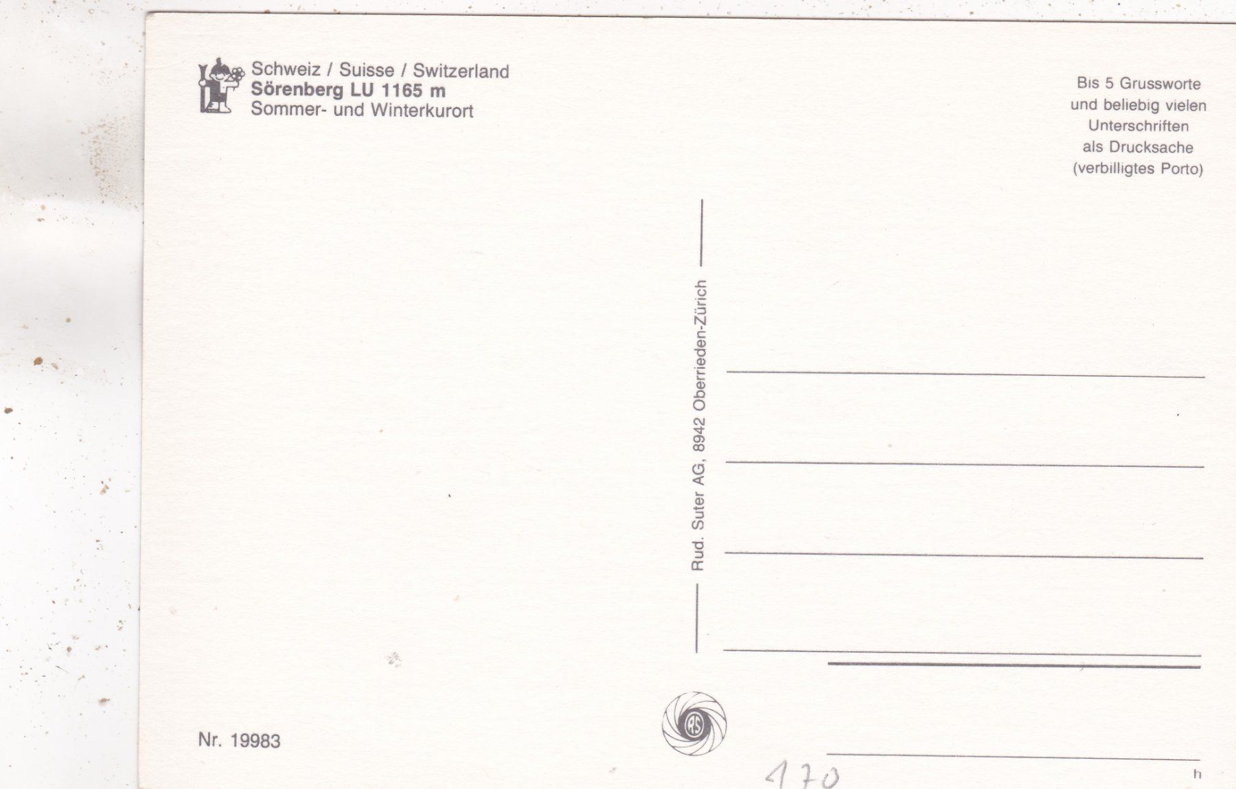 Cartes postales: Sörenberg LU – D'occasion à Herisau par Lisegrat2008 1